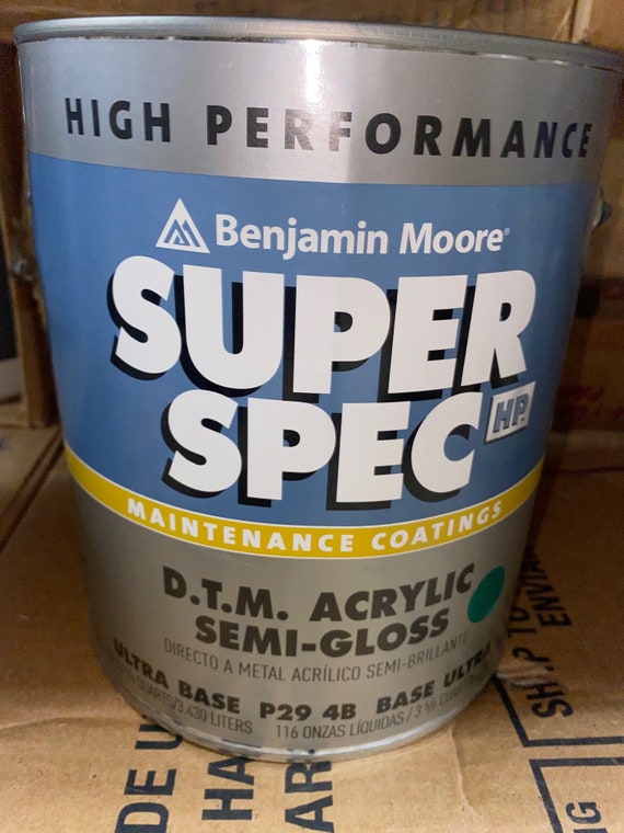 1 Gallon Benjamin Moore Super Spec D.T.M. Acrylic Semigloss Etsy