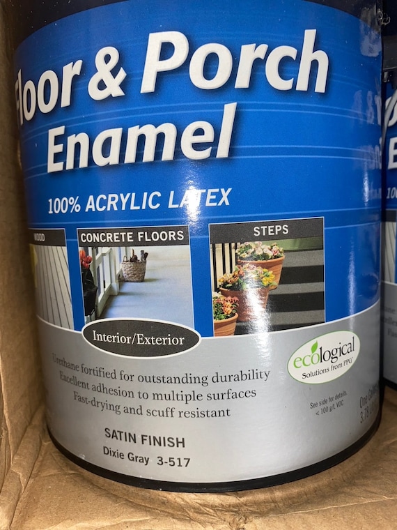 1 Gallon PPG Floor & Porch Enamel 100 Acrylic Latex Satin Etsy