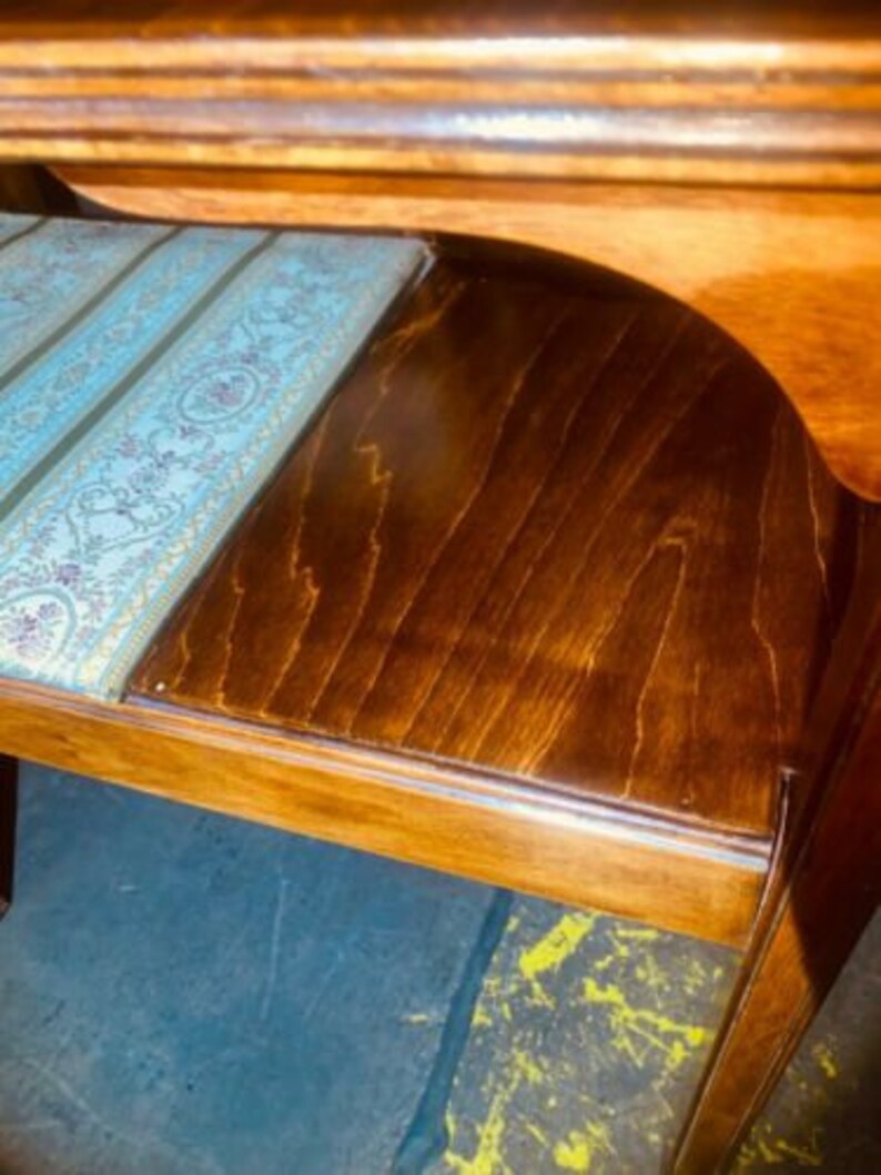 Antique 1940's Phone Gossip Bench Table W/tiered Storage Etsy