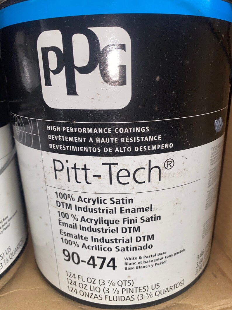 1 Gallon PPG Pitttech 100 Acrylic Satin DTM Industrial Etsy
