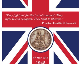 VE DAY 80th Anniversary 1945 - 2025 Commemorative Souvenir Memorabilia - COIN!