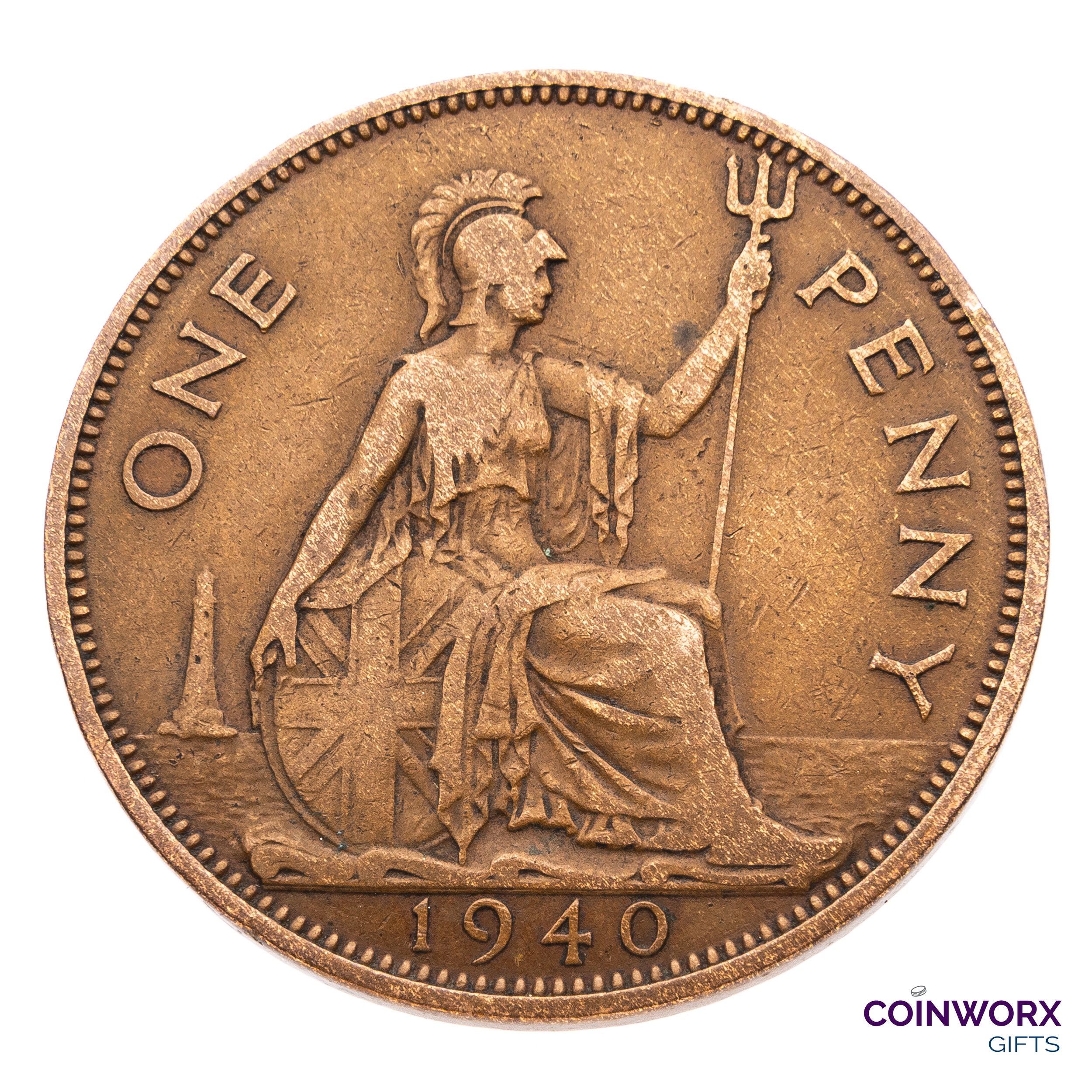 1940 British Penny Coin Great Britain - George VI - Perfect