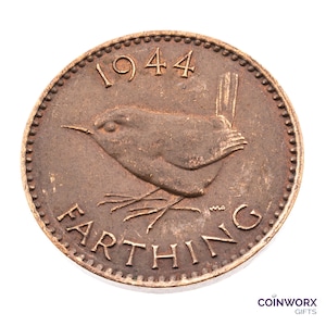 Pièce de monnaie de 1944 représentant Wren du roi George VI du Royaume-Uni - Seconde Guerre mondiale Grande-Bretagne Anniversaires parfaits, anniversaires et bijoux