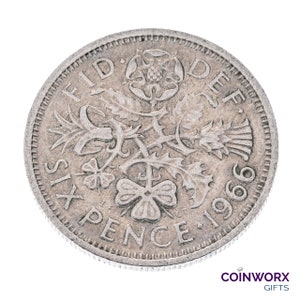 1966 Lucky Sixpence-munt Groot-Brittannië - Koningin Elizabeth II - Perfect voor verjaardagen, jubileum, ambacht of sieraden - moeder, vader, dochter, zoon