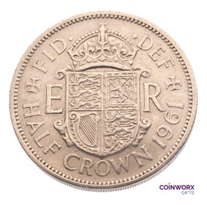 1961 Halfcrown Coin Great Britain UK Queen Elizabeth II, Perfect for Birthdays , Anniversary or Craft and Jewellery