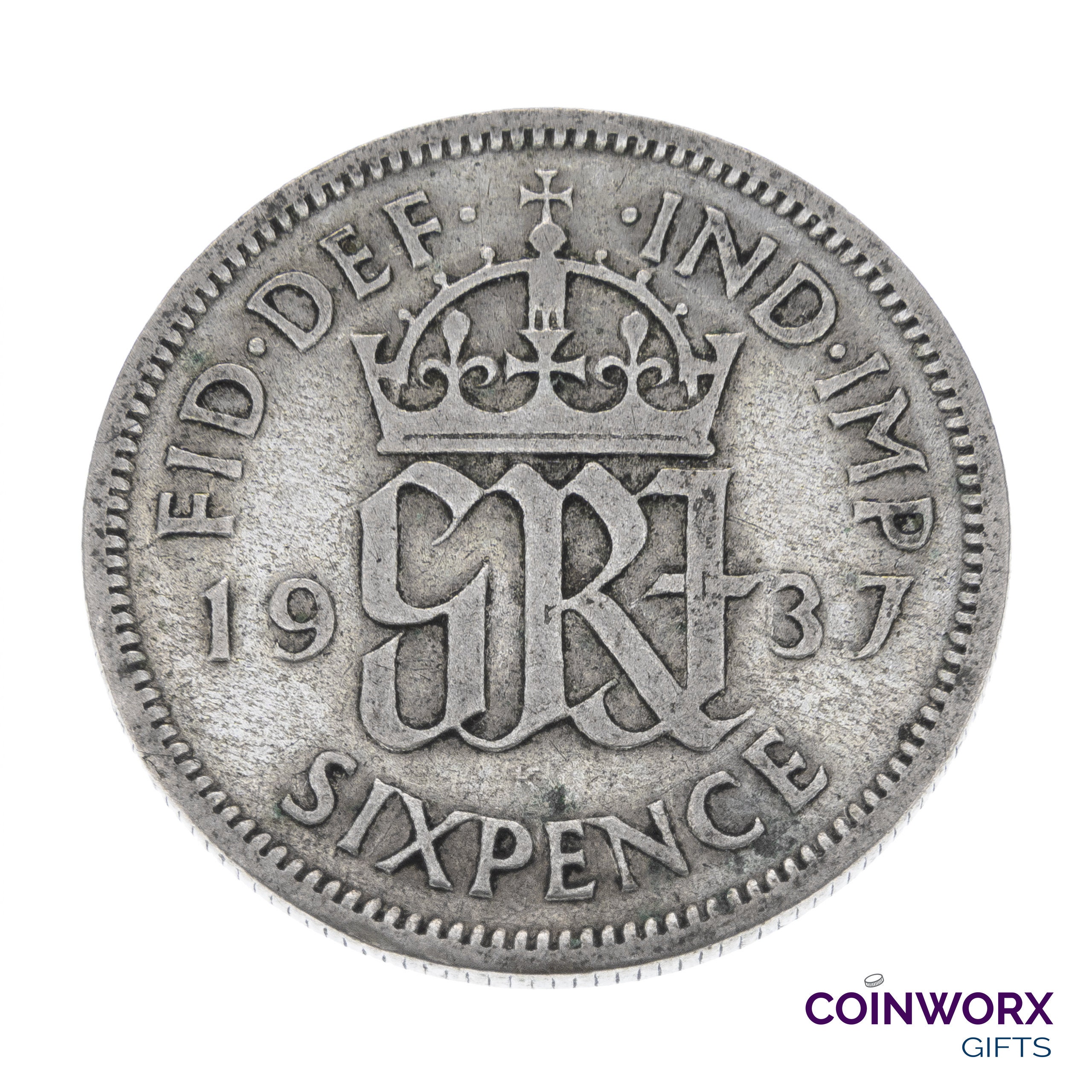 TouaregSilver ＆The Six‑Pence Token& more 1937 Lucky Silver Sixpence Coin Great Britain - George VI