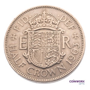 1963 Halfcrown Coin Great Britain UK Queen Elizabeth II, Perfect for Birthdays , Anniversary or Craft and Jewellery