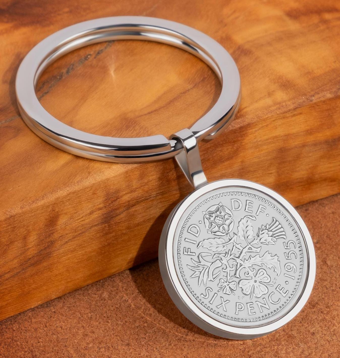 Orecchini A Cupola Con Sixpence Originale Del 1957 – Portafortuna In Argento Sterling – Regalo 67° Compleanno, Festa Della Mamma - 3