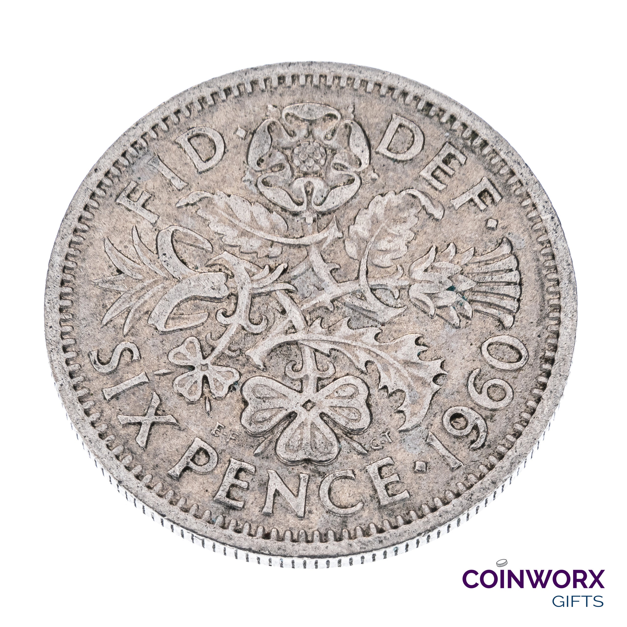 1960 Lucky Sixpence Coin Great Britain - Queen Elizabeth II