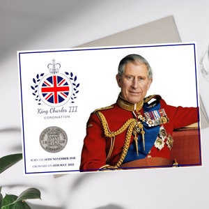 Krönungsmünze - Andenken für König Charles III Commemorative Memorabilia Souvenir Geboren 1948 und Gekrönt 2023