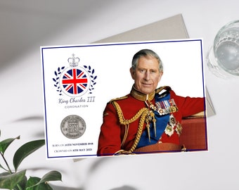 Coronation Coin - Keepsake for King Charles III Commemorative Memorabilia Souvenir Born 1948 and Crowned 2023