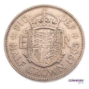 1965 Halfcrown Coin Great Britain UK Queen Elizabeth II, Perfect for Birthdays , Anniversary or Craft and Jewellery