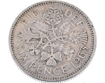 1963 Lucky Sixpence Coin Great Britain - Queen Elizabeth II - Perfect for Birthdays  - Mum, Dad, Grandad, Grandma