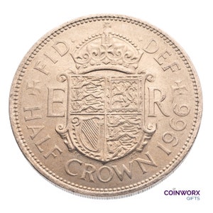 1966 Halfcrown Coin Great Britain UK Queen Elizabeth II, Perfect for Birthdays , Anniversary or Craft and Jewellery