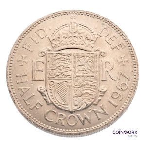 1967 Halfcrown Coin Great Britain UK Queen Elizabeth II, Perfect for Birthdays , Anniversary or Craft and Jewellery