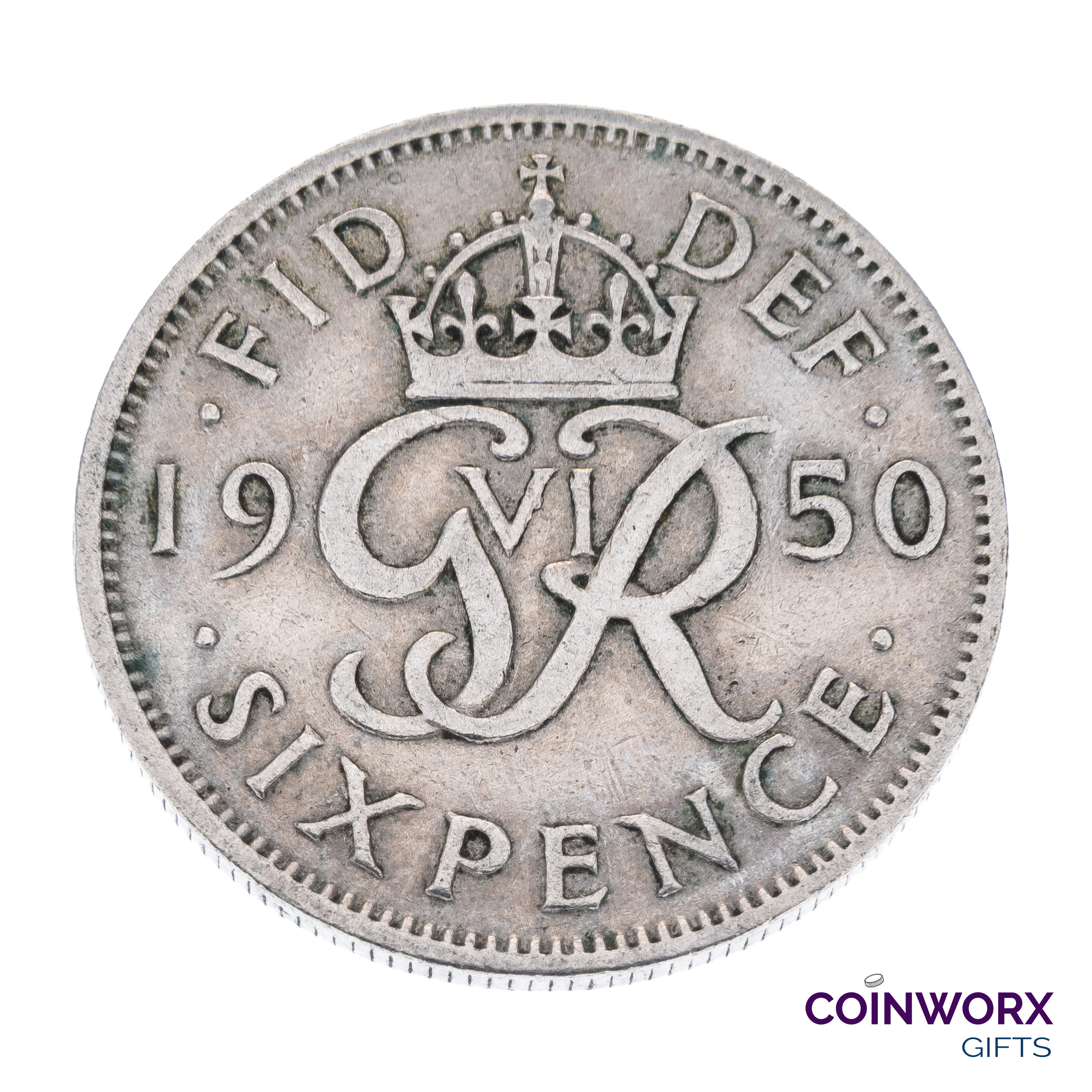 1950年 ラッキー 6ペンス コイン イギリス - ジョージ6世 - 誕生日