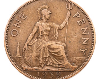 1965 One Penny Coin Great Britain From Queen Elizabeth II
