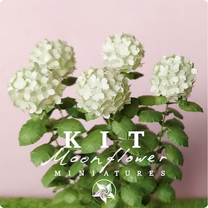 Bausatz Blassgrüne Hortensie, Puppenhaus Miniaturgarten Blumenladen, Maßstab 1:12, DIY