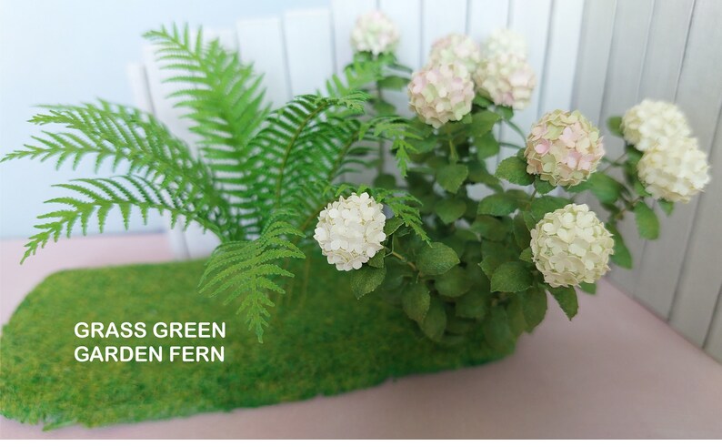 Miniatur Bausatz 1:12 Großer Garten Farn gras grün Blumenladen, DIY Fee Puppenhaus Bild 5