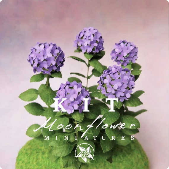 Cornflower Paper Flower Kit for 1/12th scale Dollhouses, Florists
