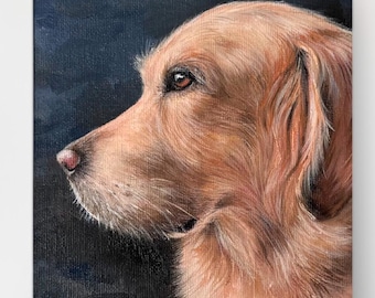 Aangepast olieverfschilderij van foto – huisdierportret 8 x 10 inch commissie