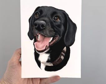 Custom Dog Portrait: Hand-Drawn Pet Memorial Gift