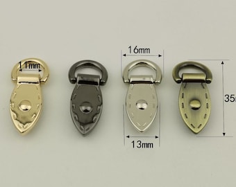 4pcs 3/8"(11mm) Chain Connector Screw D Ring Connector ring Strap buckle Purse ring bridge buckle Bag Hardware