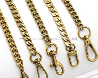 Correa de cadena para bolso de 9 mm Oro antiguo Cadena para monedero Correa para el hombro