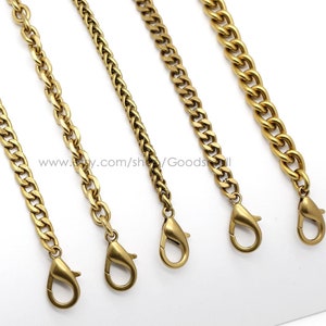 Hochwertige Taschenkette Gurtband Antik Gold Geldbörse Kette Frauen Schulter Taschengurt