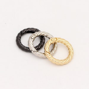 2-4-10pcs 3/4&quot;(19mm) spring gate ring spring ring clasp Push gate snap hook key chain bag hardware
