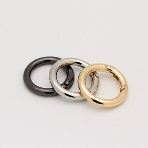 2-4-10pcs 1&quot;(25mm) spring gate ring spring ring Push gate snap hooks bag hardware