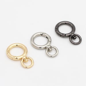 4-10pcs Swivel clasp 3/8&quot;(10mm) Spring gate ring Keychain Finding