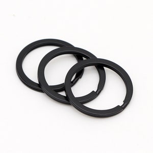 10-20-50pcs Black key ring 30mm Split Keyring Key chain split ring Bulk Key Ring Keychain Findings