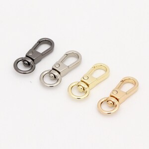 10pcs 3/8"(8,5 mm) kleine Schwenkverschluss Haken Schwenkhaken Schlüsselanhänger Tasche Kette Hardware