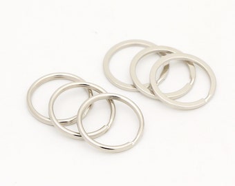 10-20-50pcs Silver key ring 30mm Round Flat Split Keyring Key chain ring split rings for key fob hardware