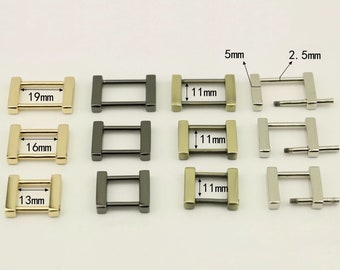 6pcs Schraube Rechteck Ring Geldbörse Ring rechteckige Ringe Riemen Schnalle Einsteller Geldbörse Hardware