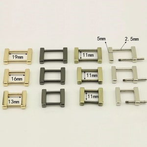 6pcs Screw rectangle ring Purse ring rectangular rings strap buckle adjuster purse hardware