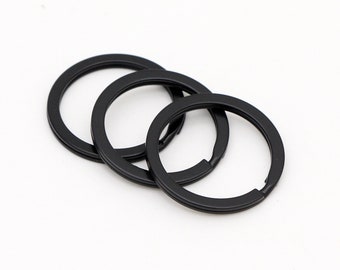 10-20-50pcs Zwarte sleutelhanger 30mm Split Sleutelhanger gespleten ring Bulk Sleutelhanger Sleutelhanger Bevindingen