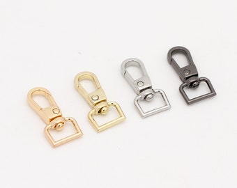 10pcs 3/8" (11mm) gancho giratorio pequeño broche giratorio anillo de resorte de gancho giratorio cierre bolsa de correa de correa hardware