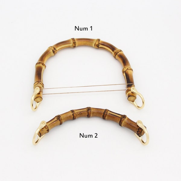 a pair 15cm(5.9 in) Bamboo Bag Handle Bamboo Purse Handle handbag handle bag hardware