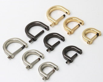 4pcs Screw d ring Purse ring d ring buckle gold gunmetal silver D rings Strap ring bag ring purse hardware