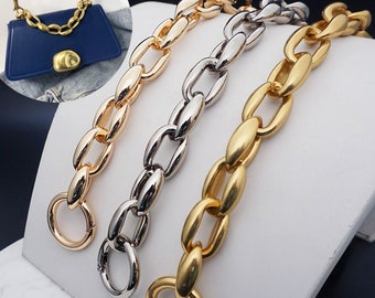 High quality bag chain Alloy purse chain 14mm wide replacement chain Handbag chain bag handle replacement strap