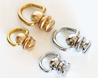 4 Detailed Four-Leaf Brass Rivet Findings Medium