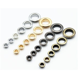 50set eyelets grommets with washers Metal Grommets rivets metal eyelets for canvas leather craft shoes