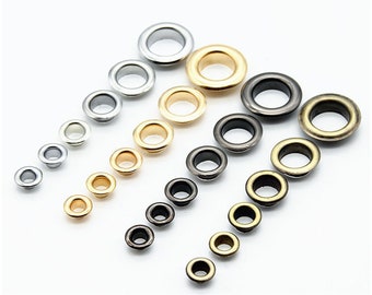 50set eyelets grommets with washers Metal Grommets rivets metal eyelets for canvas leather craft shoes