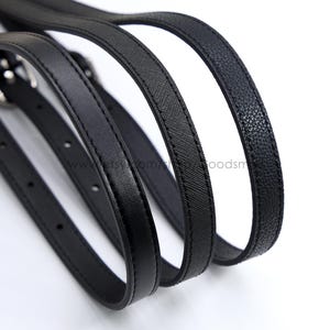 3 styles Black Leather bag strap 1.2cm 1.5cm 1.8cm Leather Purse strap Shoulder strap