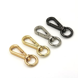 10pcs Swivel clasp Swivel hook Lobster Clasp snap hooks Leather bag strap Keychain ring