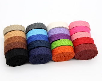 1 1/2" Polyester cotton webbing for Canvas bag strap purse strap sold by the yard