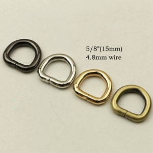 10pcs 5/8&quot;(15mm) Purse d ring Purse ring Strap ring purse hardware