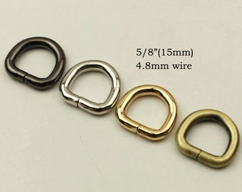 10pcs 5/8"(15mm) Purse d ring Purse ring Strap ring purse hardware